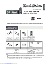 Panasonic Road Choice 1000-RIO160U Operating Instructions Manual