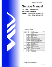 Sony VX-21MW1U Service Manual