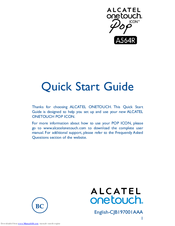 Alcatel Onetouch POP Icon A564R Quick Start Manual