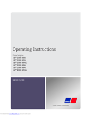 MTU 16 V 2000 M86 Operating Instructions Manual
