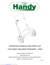 The Handy THDS Operator's Manual And Parts List