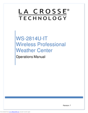 La Crosse Technology WS-2814U-IT Operation Manual