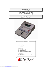 SIGMAKOKI JS-300 User Manual