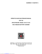 ORE Offshore 4324C Operation And Maintenance Manual