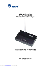 Troy-Bilt EtherBridge Installation And User Manual