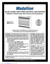 Medallion MBN30TLB Owner's Operation And Installation Manual