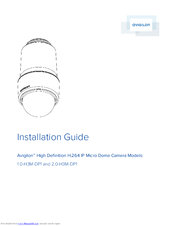 Avigilon 1.0-H3M-DP1 Installation Manual
