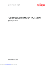 Fujitsu PRIMERGY RX2540 M1 Operating Manual