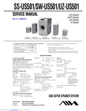 Sony UZ-US501 Service Manual