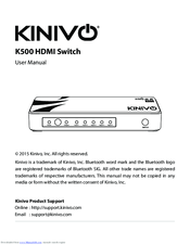 Kinivo K500 User Manual
