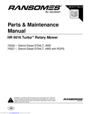 Ransomes HR 9016 Turbo 70526 Parts & Maintenance Manual