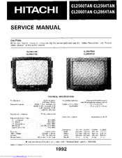Hitachi CL2864TAN Service Manual