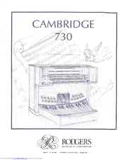Rodgers Cambridge 730 Instructions Manual