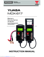 Yuasa MDX-617 Instruction Manual