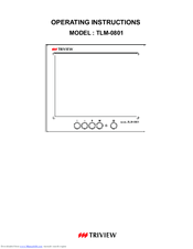 TRIVIEW TLM-0801 Operating Instructions Manual
