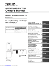 Toshiba RBC-AX23UW-E Owner's Manual