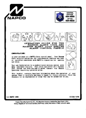 NAPCO Magnum Alert 1010 series Operating Manual