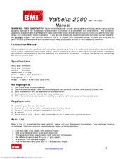 BMI Valbella 2000 Instruction Manual