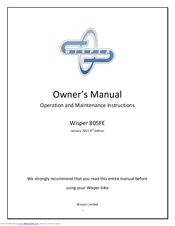 Wisper 805FE Owner's Manual