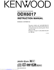 Kenwood DDX6017 Instruction Manual