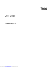 Lenovo ThinkPad Yoga 15 User Manual