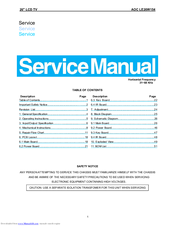AOC LE26W154 Service Manual
