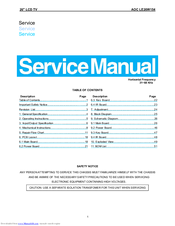 Aoc LE26W154 Service Manual