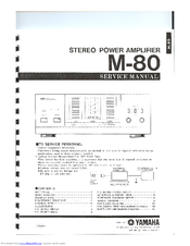 Yamaha M-80 Service Manual