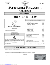 Meccanica Benassi TR 60 User Manual