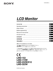 Sony LMD-172W Operating Instructions Manual