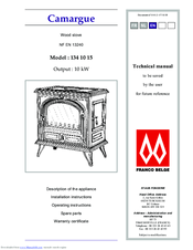 FRANCO BELGE Camargue 134 10 15 Technical Manual