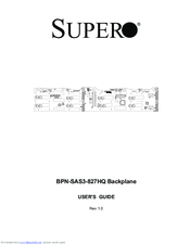 Supero BPN-SAS3-827HQ Backplane User Manual