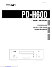 Teac PD-H600 Owner's Manual