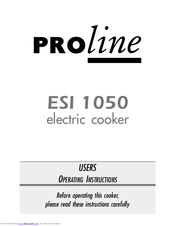 Proline ESI 1050 User Operating Instructions Manual