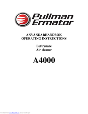 pullman Ermator A4000 Operating Instructions Manual