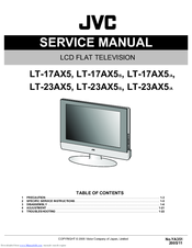 JVC LT-17AX5/S Service Manual