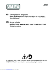 Valex SA230L Instruction Manual And Safety Instructions