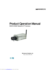 Microseven Systems MSHCX080 Operation Manual