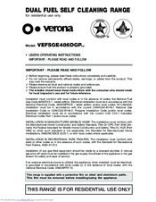 Verona VEFSGE486DGP series User Operating Instructions Manual