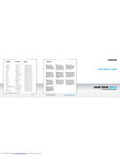Freecom HARD DRIVE DOCK - Quick Install Manual