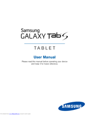Samsung Galaxy TabS User Manual