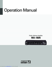 Inter-m MA-106N Operation Manual