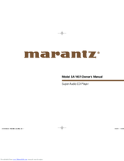 Marantz SA-14S1 Owner's Manual