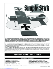 Sport Flyers Simple Stick EP Assembly Manual
