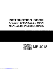 Janome ME 4018 Instruction Book