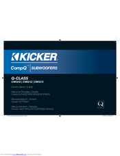 Kicker Q-CLASS CWQ10 Owner's Manual