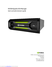 NVIDIA Quadro VCA Manager User And Administrator Manual