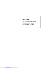 Advantech PCA-6166 User Manual