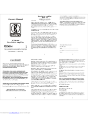 Eden WTB-400 Owner's Manual