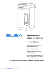 Elba ETP-C4221 Owner's Manual